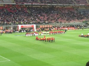 Spiel AC Milan - AS Roma - Vor Spielbeginn